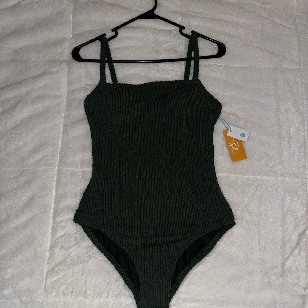Dark Green Kona Sol One-Piece Swimsuit